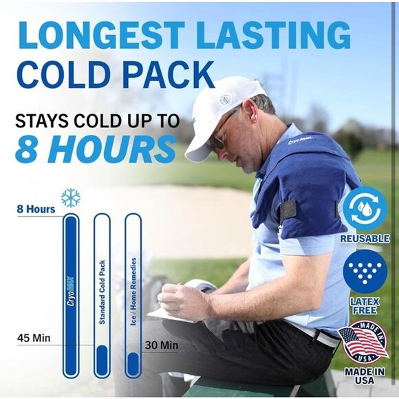 CryoMAX 8-Hour Reusable Cold Pack for Pain & Injury Relief Large Square 12" X 12 - Picture 8 of 8
